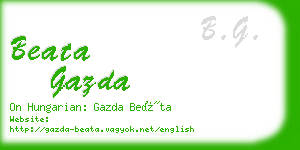 beata gazda business card